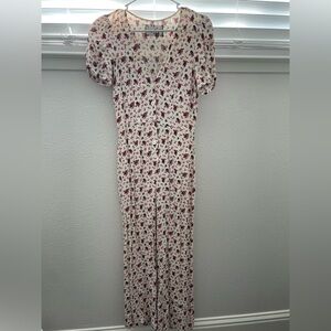 Floral V-Neck Jumpsuit